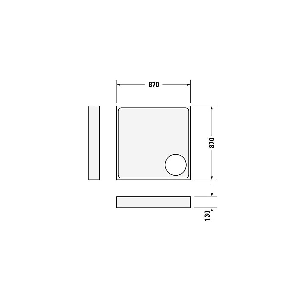 Duravit Starck Slimline Duschwanne 900x900x45mm, Quadratisch, Weiß glänzend, ... DURAVIT-720115000000000 4021534884528 (Abb. 12)