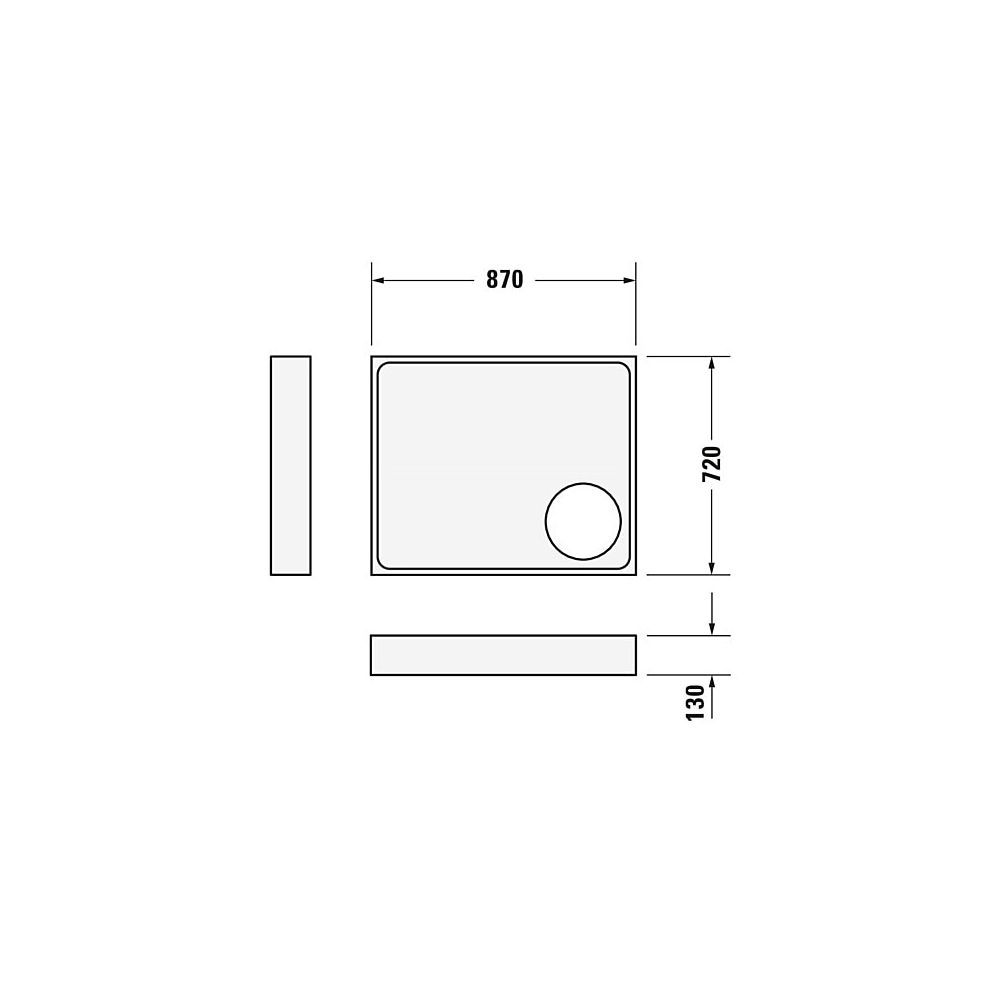 Duravit Starck Slimline Duschwanne 750x900x45mm, Rechteckig, Weiß glänzend, au... DURAVIT-720117000000000 4021534888601 (Abb. 5)