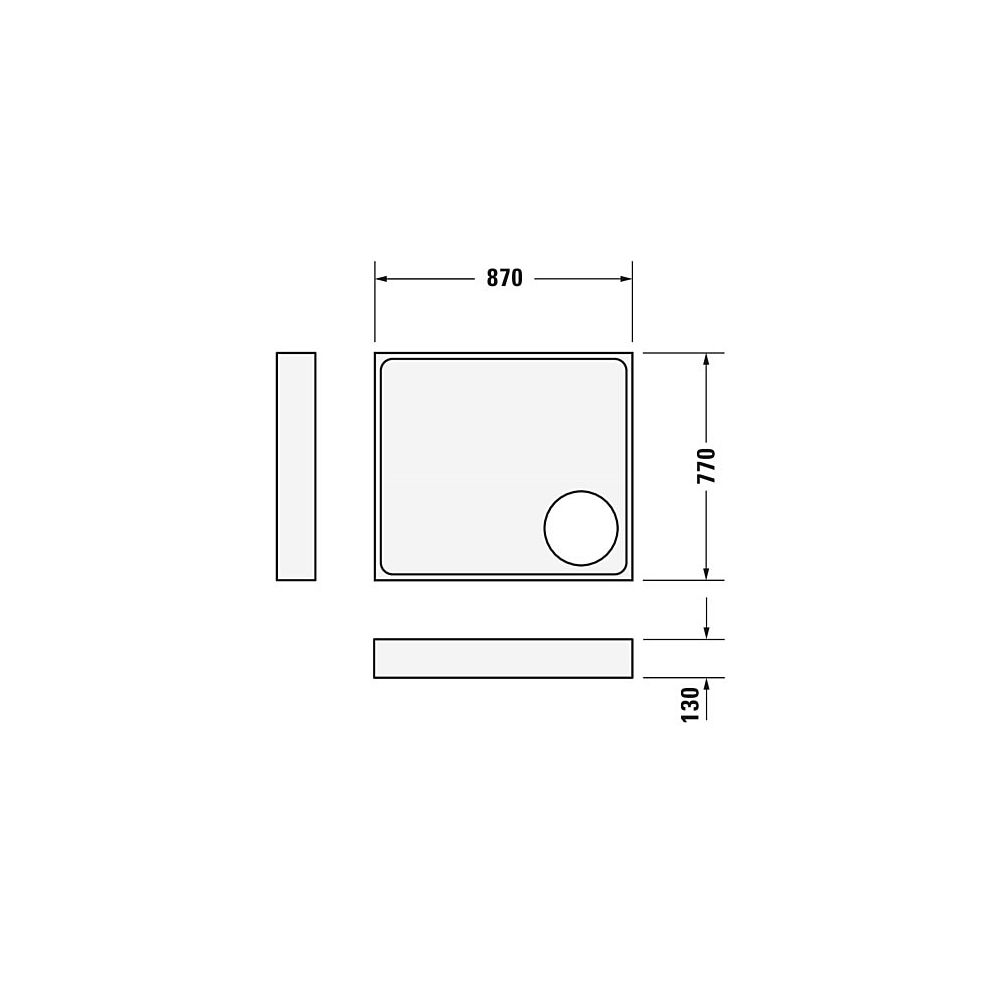 Duravit Starck Slimline Duschwanne 800x900x45mm, Rechteckig, Weiß glänzend, au... DURAVIT-720118000000000 4021534889035 (Abb. 7)