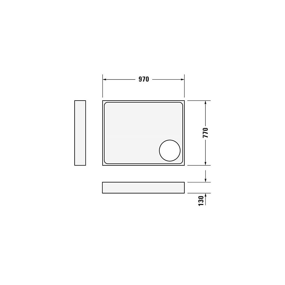Duravit Starck Slimline Duschwanne 800x1000x50mm, Rechteckig, Weiß glänzend, a... DURAVIT-720119000000000 4021534889141 (Abb. 7)
