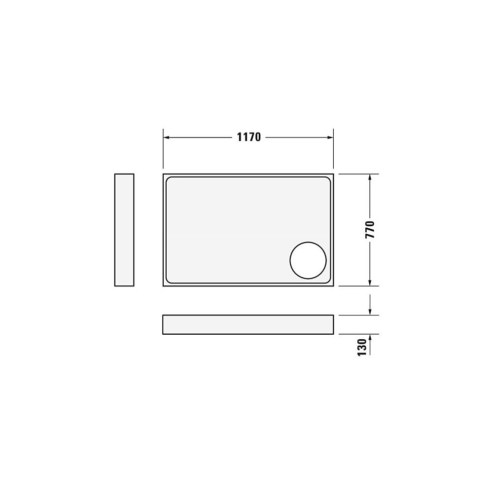 Duravit Starck Slimline Duschwanne 800x1200x55mm, Rechteckig, Weiß glänzend, a... DURAVIT-720121000000000 4021534891540 (Abb. 5)
