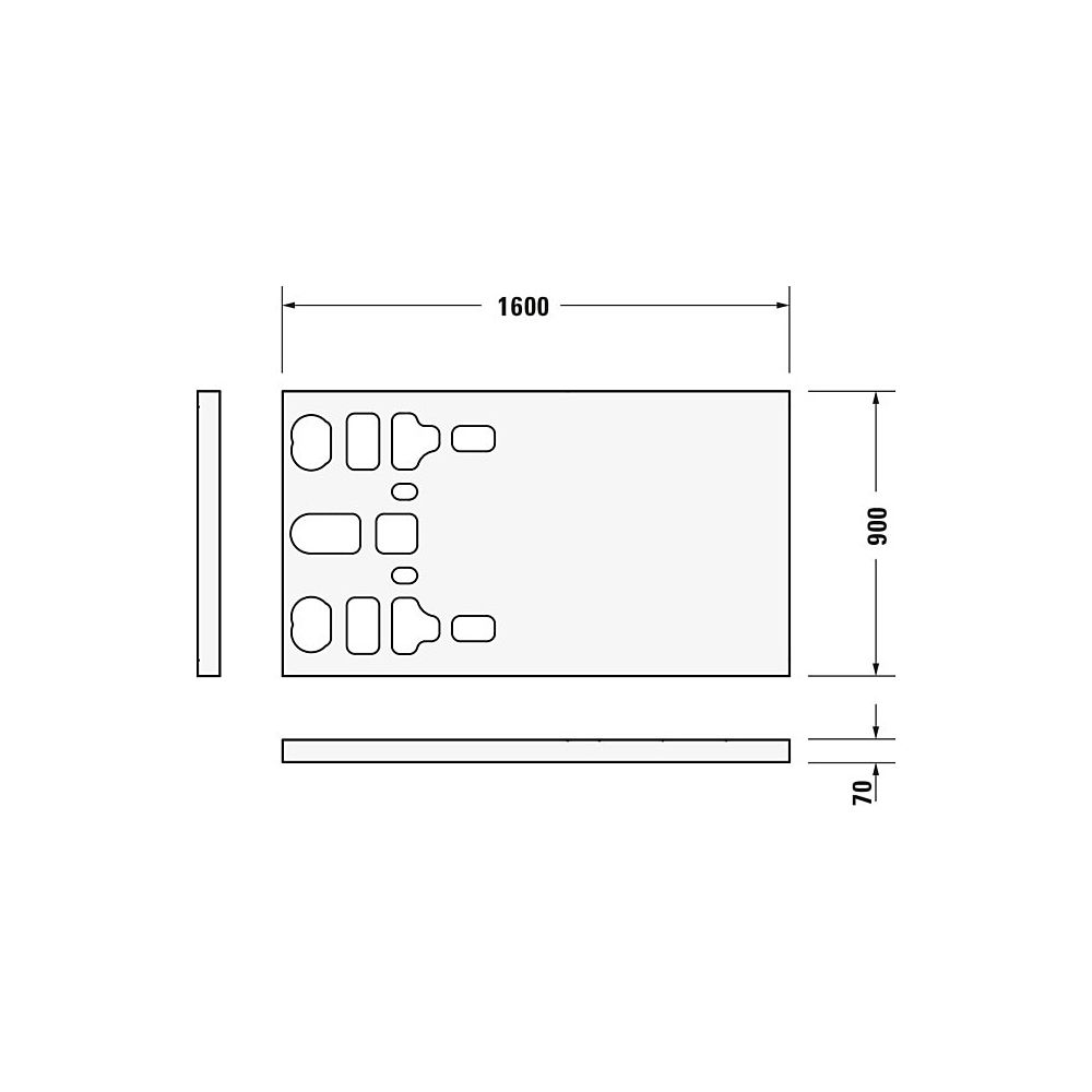 Duravit Stonetto Duschwanne Halbeinbau Bodenbündig 900x1000x50mm, Rechteckig, ... DURAVIT-720166380000000 4053424141916 (Abb. 5)