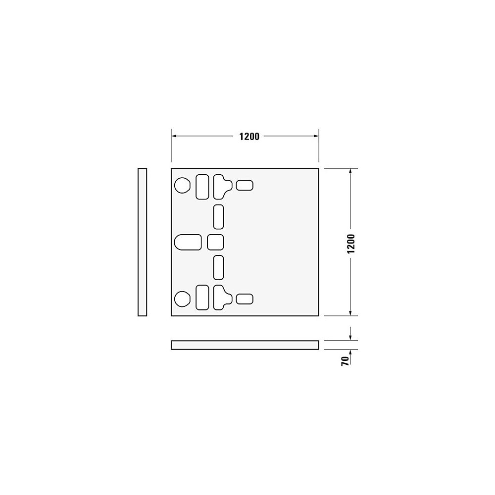 Duravit Stonetto Duschwanne Halbeinbau Bodenbündig 1200x1200x50mm, Rechteckig,... DURAVIT-720169680000000 4053424136813 (Abb. 5)