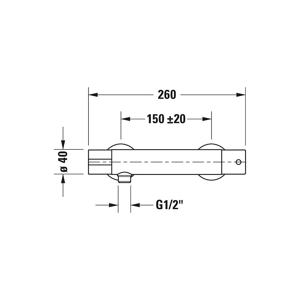 Duravit B.1 Brausethermostat Aufputz, Chrom HG, Thermostatk. Ausladung 70 mm, S-A... DURAVIT-B14220000010 7612158494230 (Abb. 8)