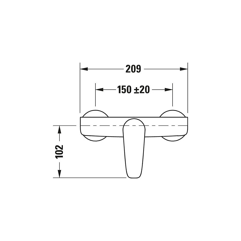 Duravit B.1 Einhebel-Brausemischer Aufputz, Chrom HG, Keramikm. Ausladung 133 mm,... DURAVIT-B14230000010 7612158494223 (Abb. 5)