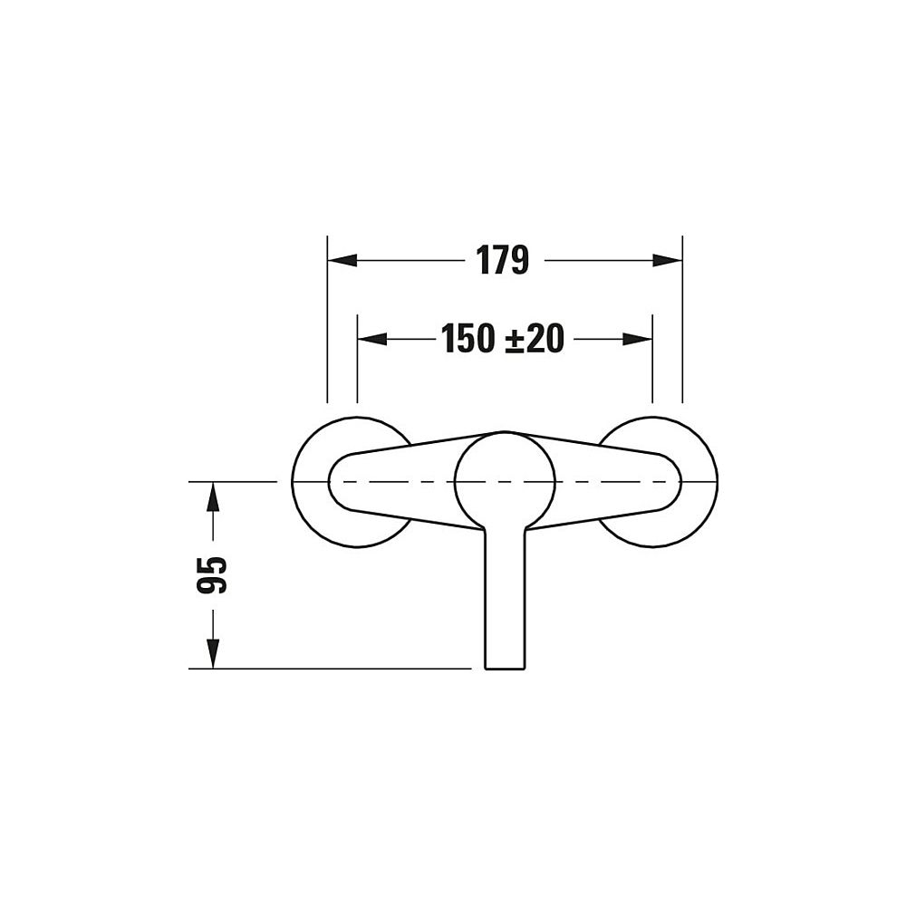 Duravit B.2 Einhebel-Brausemischer Aufputz, Chrom Hochglanz, Keramikm. S-Anschlüs... DURAVIT-B24230000010 7612158494384 (Abb. 4)