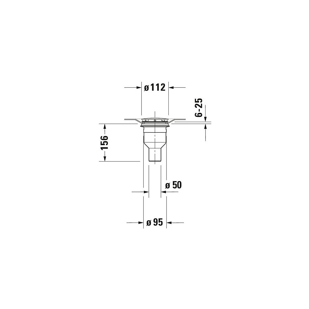 Duravit Universal Duschwannenablauf aus Kunststoff 100x100x180mm, Weiß glänzen... DURAVIT-790269000000000 4021534574221 (Abb. 2)