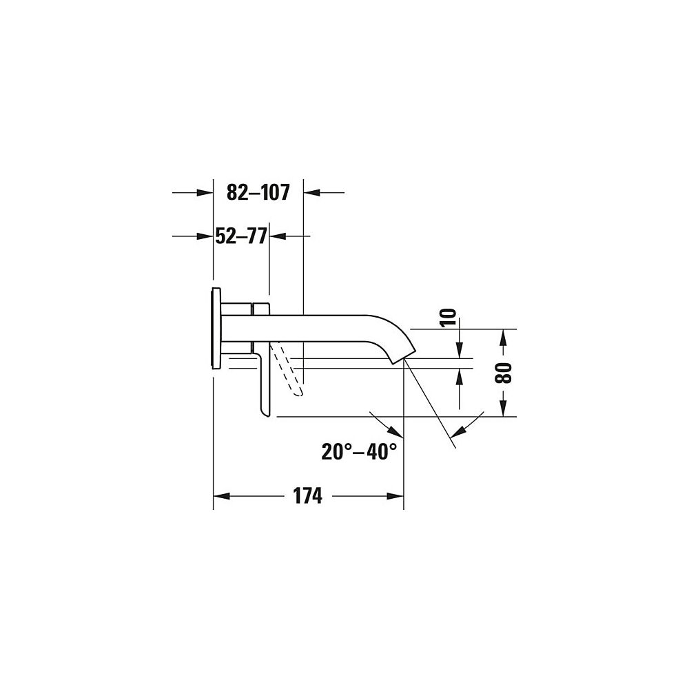 Duravit C.1 Einhebel-Waschtischmischer, Chrom, 5l/min, Hebelgriff, Ausladung 174m... DURAVIT-C11070003010 7612158491659 (Abb. 9)