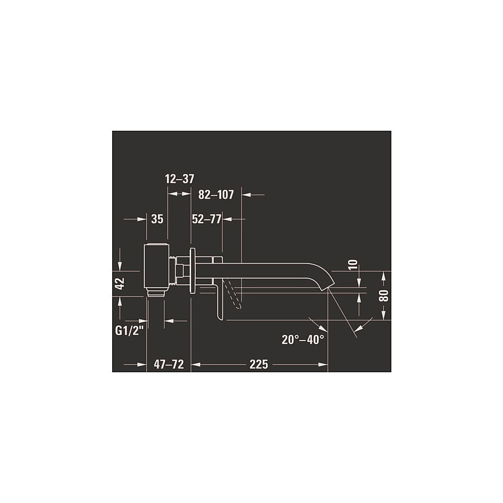 Duravit C.1 Einhebel-Waschtischmischer, Chrom, 5l/min, Hebelgriff, Ausladung 225m... DURAVIT-C11070004010 7612158491918 (Abb. 6)