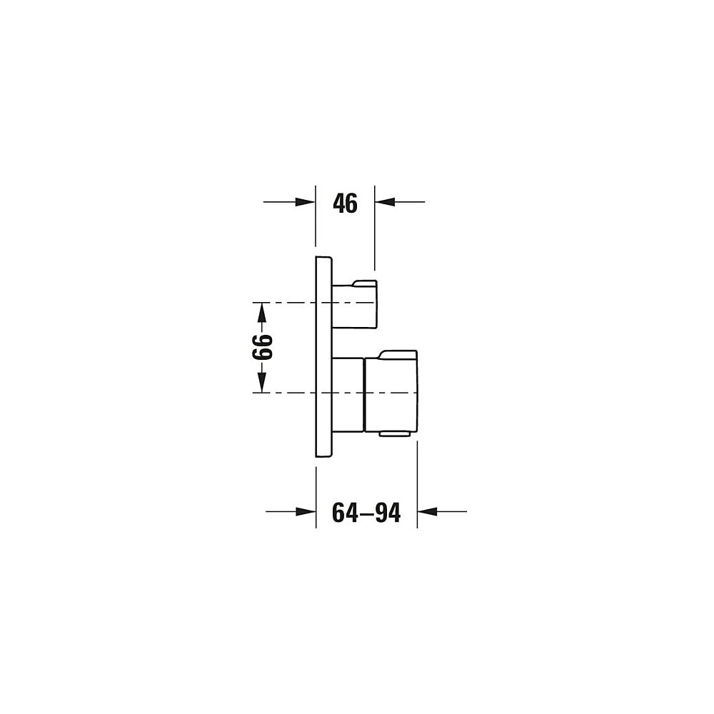Duravit C.1 Wannenthermostat Unterputz, 2 Verbraucher, Chrom Hochglanz, 20,5l/min... DURAVIT-C15200013010 7612158492380 (Abb. 2)