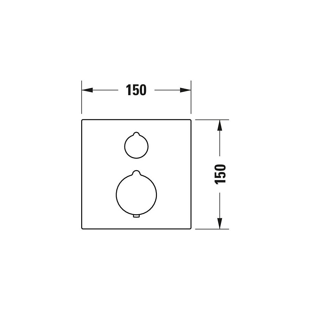 Duravit C.1 Wannenthermostat Unterputz, 2 Verbraucher, Chrom Hochglanz, 20,5l/min... DURAVIT-C15200013010 7612158492380 (Abb. 3)