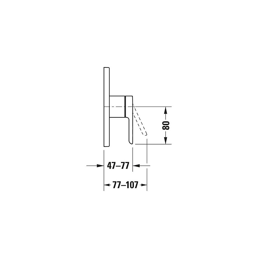 Duravit C.1 Einhebel-Brausemischer Unterputz, Anzahl Verbraucher 2, Chrom, Hand-/... DURAVIT-C14210011010 7612158492281 (Abb. 6)