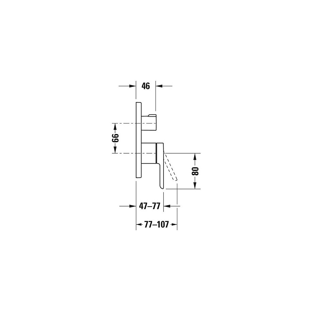 Duravit C.1 Einhebel-Wannenmischer Unterputz, 2 Verbraucher, Chrom, Wanneneinlauf... DURAVIT-C15210011010 7612158492304 (Abb. 4)