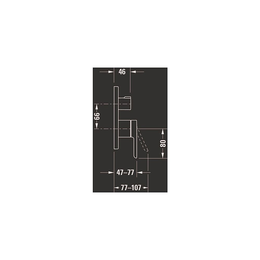 Duravit C.1 Einhebel-Brausemischer Unterputz, Anzahl Verbraucher 2, Chrom, Hand-/... DURAVIT-C14210012010 7612158492274 (Abb. 9)