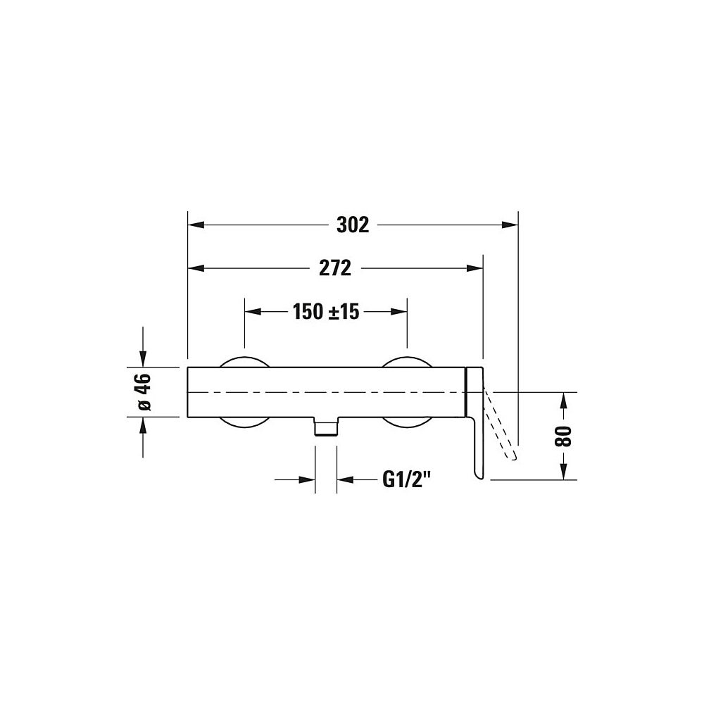 Duravit C.1 Einhebel-Brausemischer Aufputz, Chrom, Anschlussart S-Anschlüsse, 1/2... DURAVIT-C14230000010 7612158492090 (Abb. 7)