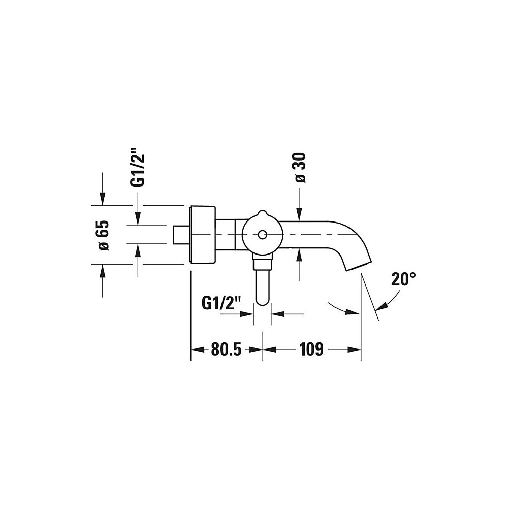 Duravit C.1 Einhebel-Wannenmischer Aufputz, Mattschwarz, AP, Ausladung 189mm, Chr... DURAVIT-C15230000010 7612158492113 (Abb. 7)