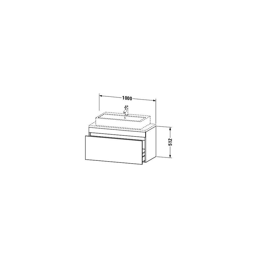 Duravit DuraStyle Konsolenwaschtischunterbau wandh. 478x1000x512mm ohne KSP Compac... DURAVIT-DS530401818 4053424357690 (Abb. 2)