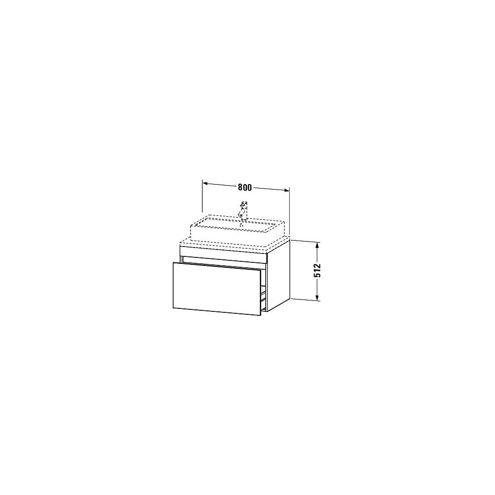 Duravit DuraStyle Konsolenwaschtischunterbau wandh. 548x800x512mm ohne KSP Eiche M... DURAVIT-DS531201616 4063382144805 (Abb. 2)