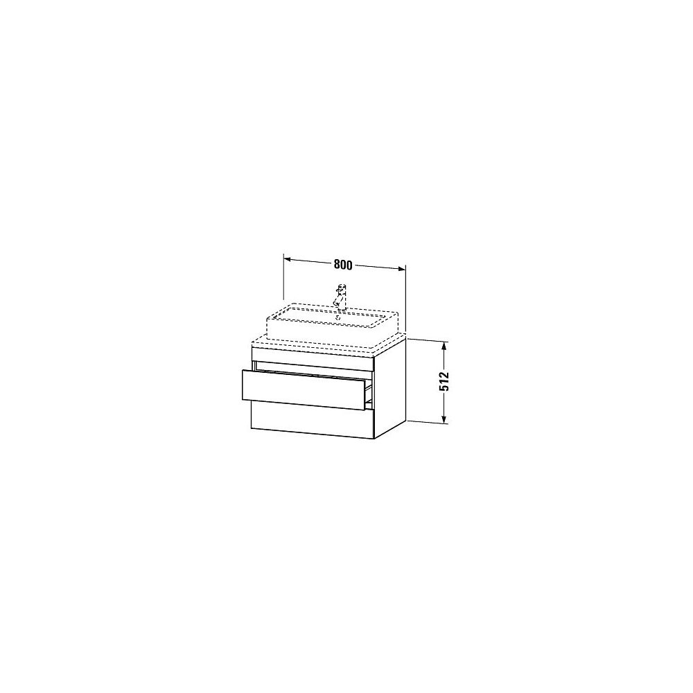 Duravit DuraStyle Konsolenwaschtischunterbau wandh. 548x800x512mm ohne KSP Betongr... DURAVIT-DS531700743 4053424623603 (Abb. 3)