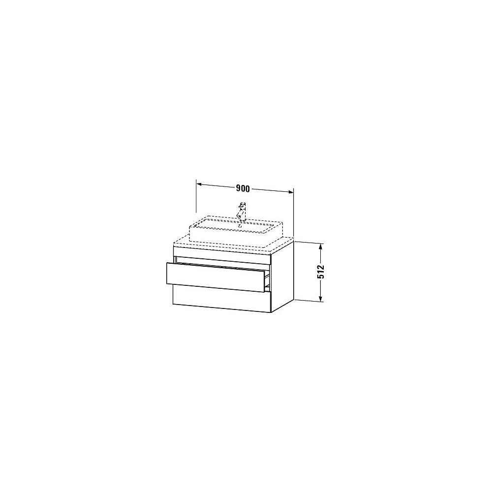Duravit DuraStyle Konsolenwaschtischunterbau wandh. 548x900x512mm ohne KSP Taupe M... DURAVIT-DS531809118 4053424394060 (Abb. 3)