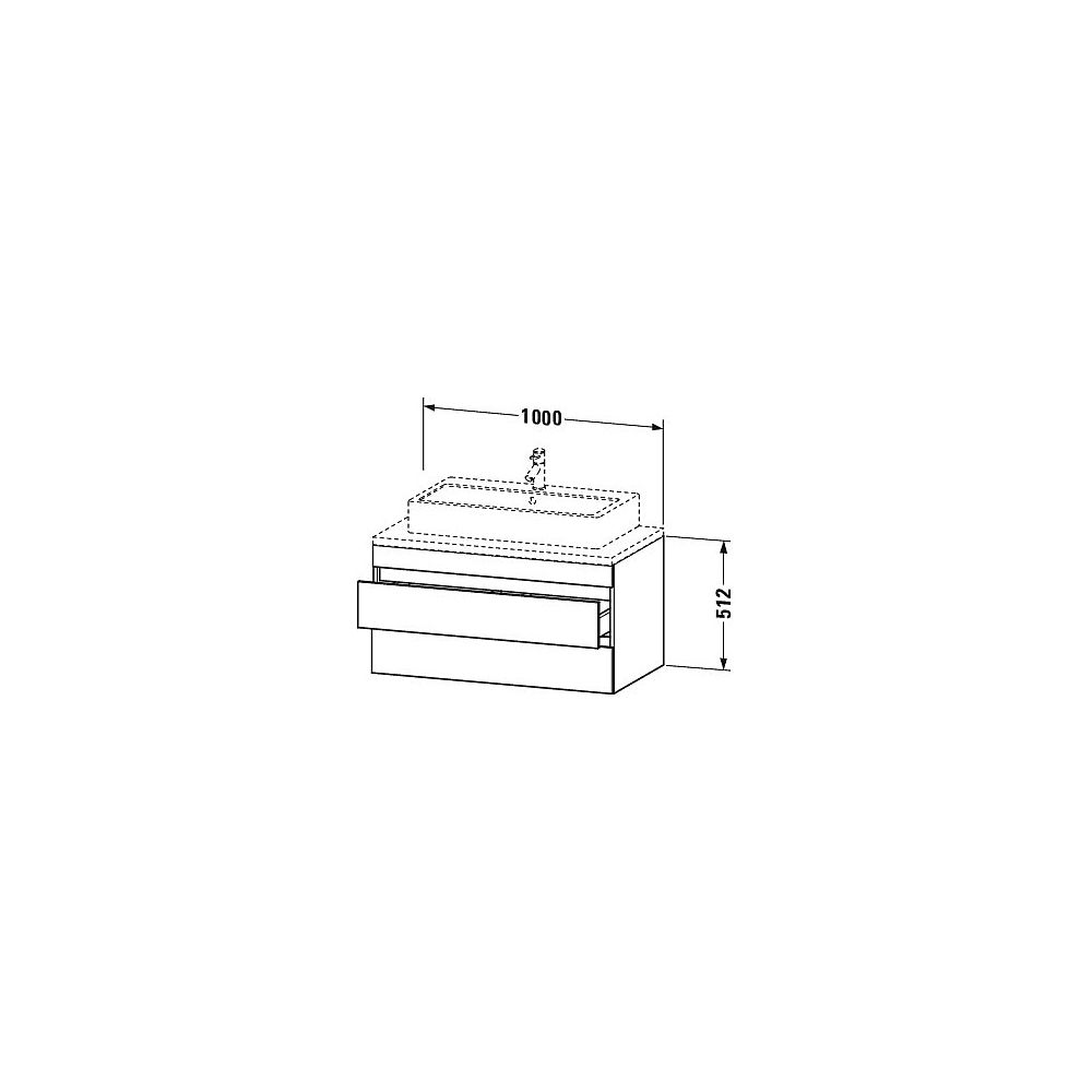 Duravit DuraStyle Konsolenwaschtischunterbau wandh. 548x1000x512mm ohne KSP Leinen... DURAVIT-DS531907518 4053424623917 (Abb. 3)