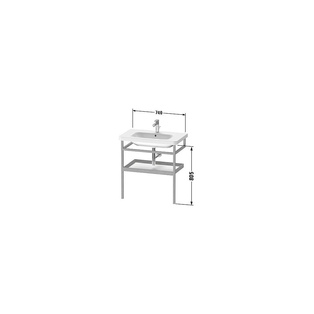 Duravit DuraStyle Holzgestell 440x740x805mm, Eckig, mit Handtuchhalter/Ablage, Eur... DURAVIT-DS988204976 4053424190495 (Abb. 3)