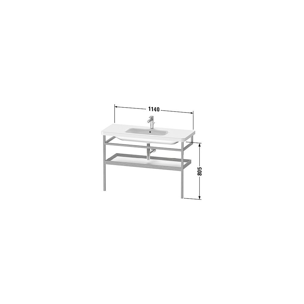 Duravit DuraStyle Holzgestell 440x1140x805mm, Eckig, mit Handtuchhalter/Ablage, Am... DURAVIT-DS988400777 4053424633695 (Abb. 3)