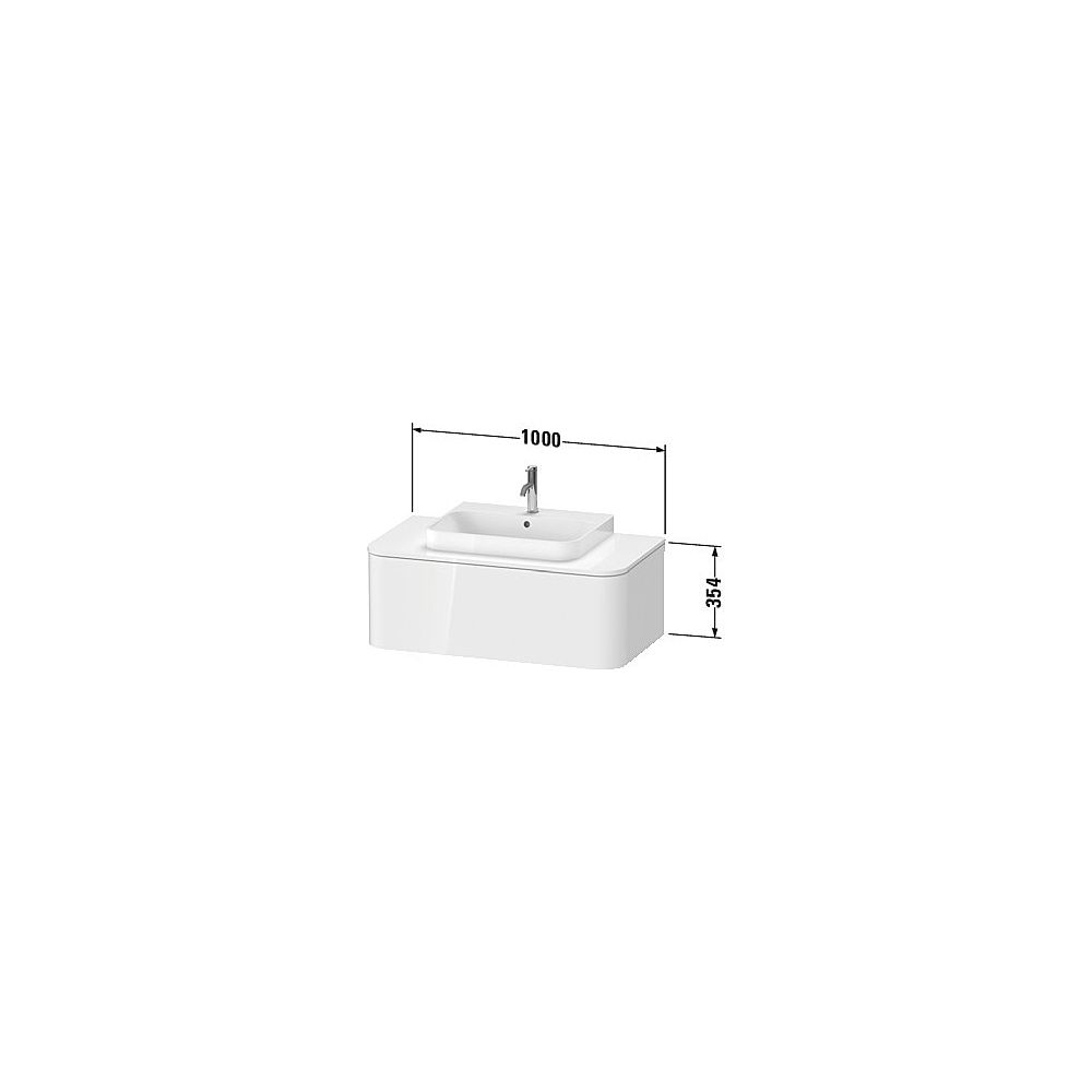 Duravit Happy D.2 Konsolenwaschtischunterbau wandhäng. 550x1000x354mm ohne KSP Lei... DURAVIT-HP494107575 4053424867908 (Abb. 2)