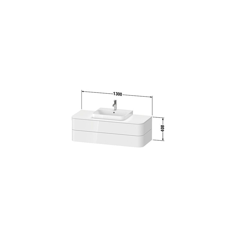 Duravit Happy D.2 Konsolenwaschtischunterbau wandh 550x1300x408mm ohne KSP St... DURAVIT-HP4972092920010 4063382262431 (Abb. 11)
