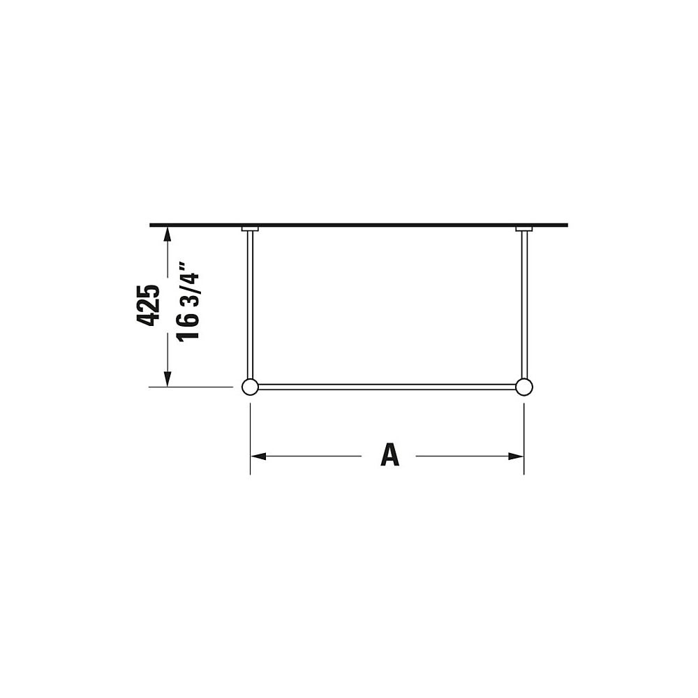 Duravit Vero Metallkonsole 425x625x715-780mm, für 045470, Chrom poliert, Höhenvers... DURAVIT-0030751000 4021534786716 (Abb. 10)