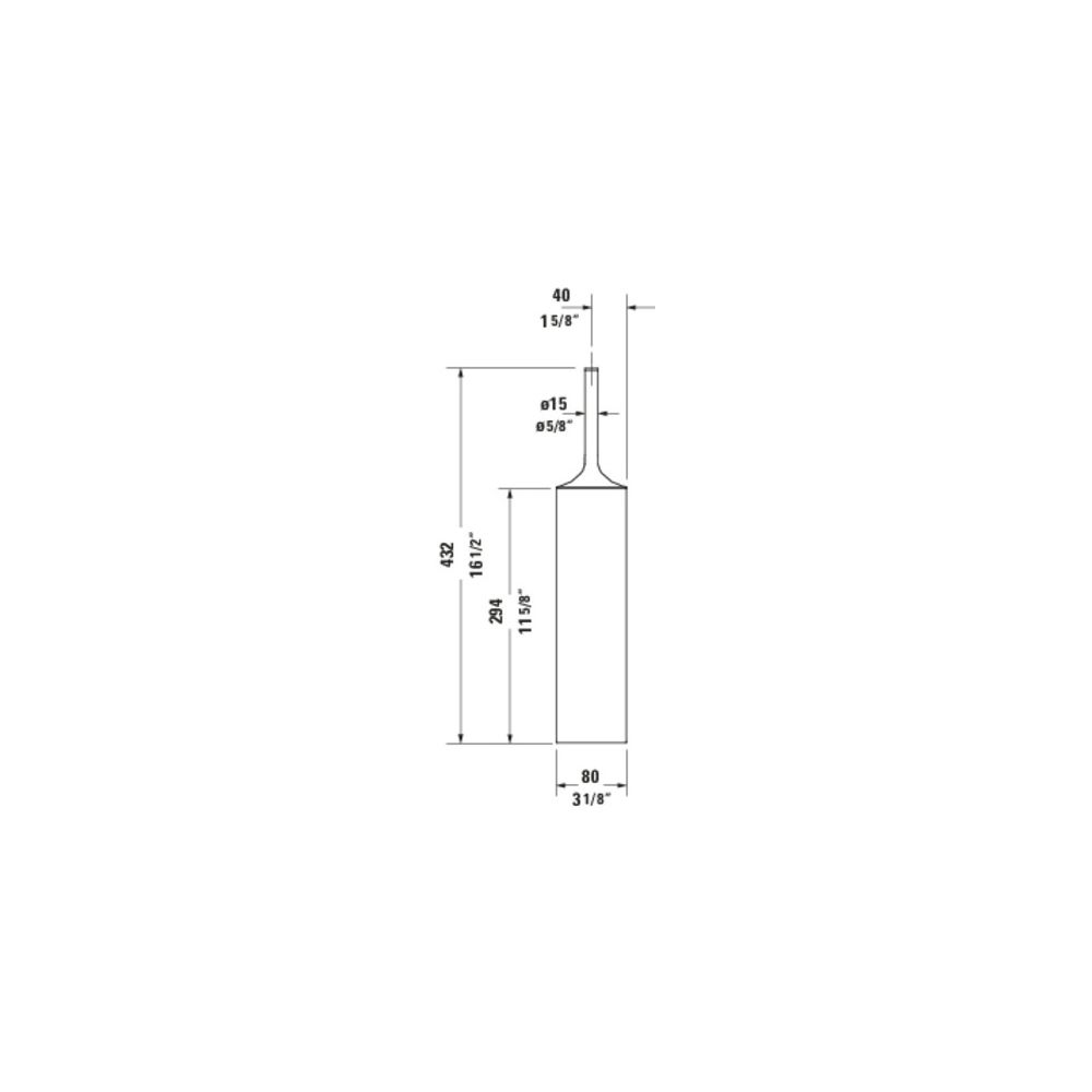 Duravit Bürstengarnitur Starck T 80x80x432mm, bodenstehend Edelstahl gebürstet, Mes... DURAVIT-0099457000 4067116087321 (Abb. 4)