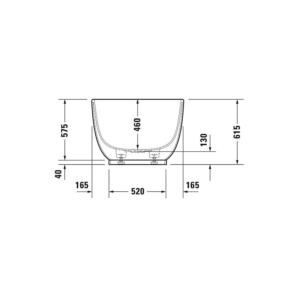 Duravit Luv Badewanne 615x850x1800mm, 252l, Mattweiß, Oval, Freistehend, 2 Rü... DURAVIT-700434000000000 4053424180199 (Abb. 28)
