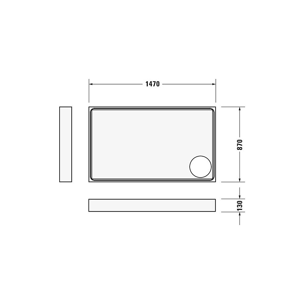 Duravit Starck Slimline Duschwanne 900x1500x60mm, Rechteckig, Weiß glänzend, a... DURAVIT-720243000000000 4053424689166 (Abb. 6)