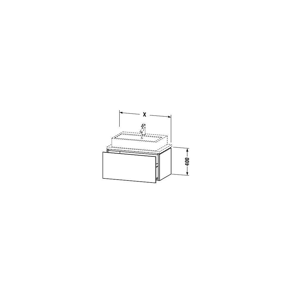 Duravit L-Cube Konsolenwaschtischunterbau wandh. 477x620x400mm ohne KSP Compact Na... DURAVIT-LC580003030 4063382089519 (Abb. 2)