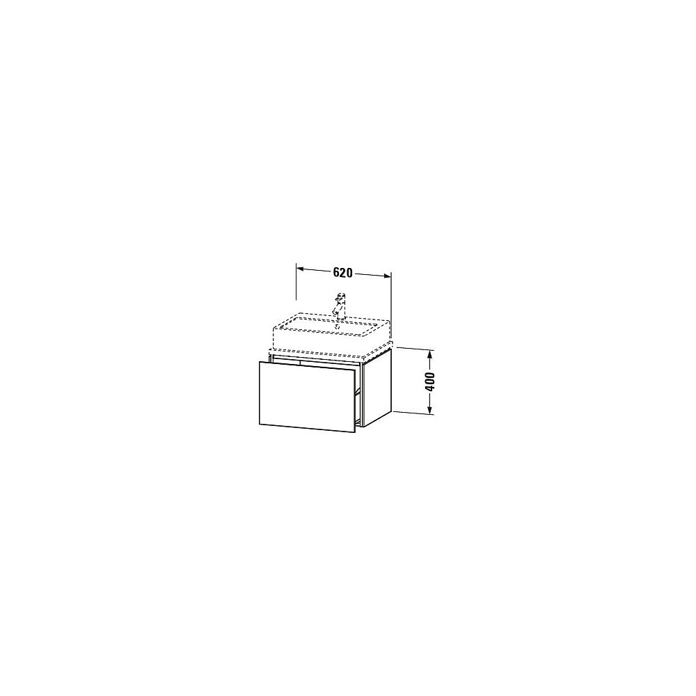 Duravit L-Cube Konsolenwaschtischunterbau wandh. 477x620x400mm ohne KSP Compact Na... DURAVIT-LC580003030 4063382089519 (Abb. 3)