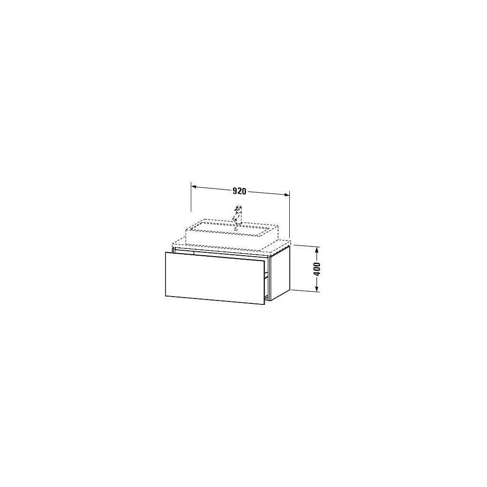 Duravit L-Cube Konsolenwaschtischunterbau wandh. 477x920x400mm ohne KSP Compact Na... DURAVIT-LC580303030 4063382089540 (Abb. 2)
