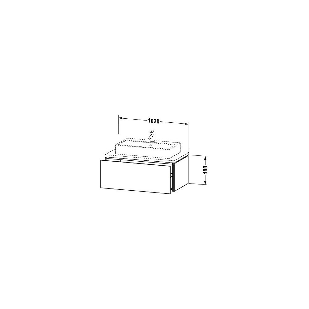 Duravit L-Cube Konsolenwaschtischunterbau wandh. 547x1020x400mm ohne KSP Mattweiß,... DURAVIT-LC581401818 4053424369808 (Abb. 2)