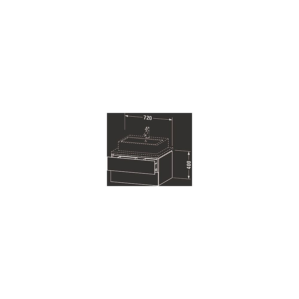 Duravit L-Cube Konsolenwaschtischunterbau wandh. 547x720x400mm ohne KSP Eiche Matt... DURAVIT-LC581601616 4063382092434 (Abb. 2)