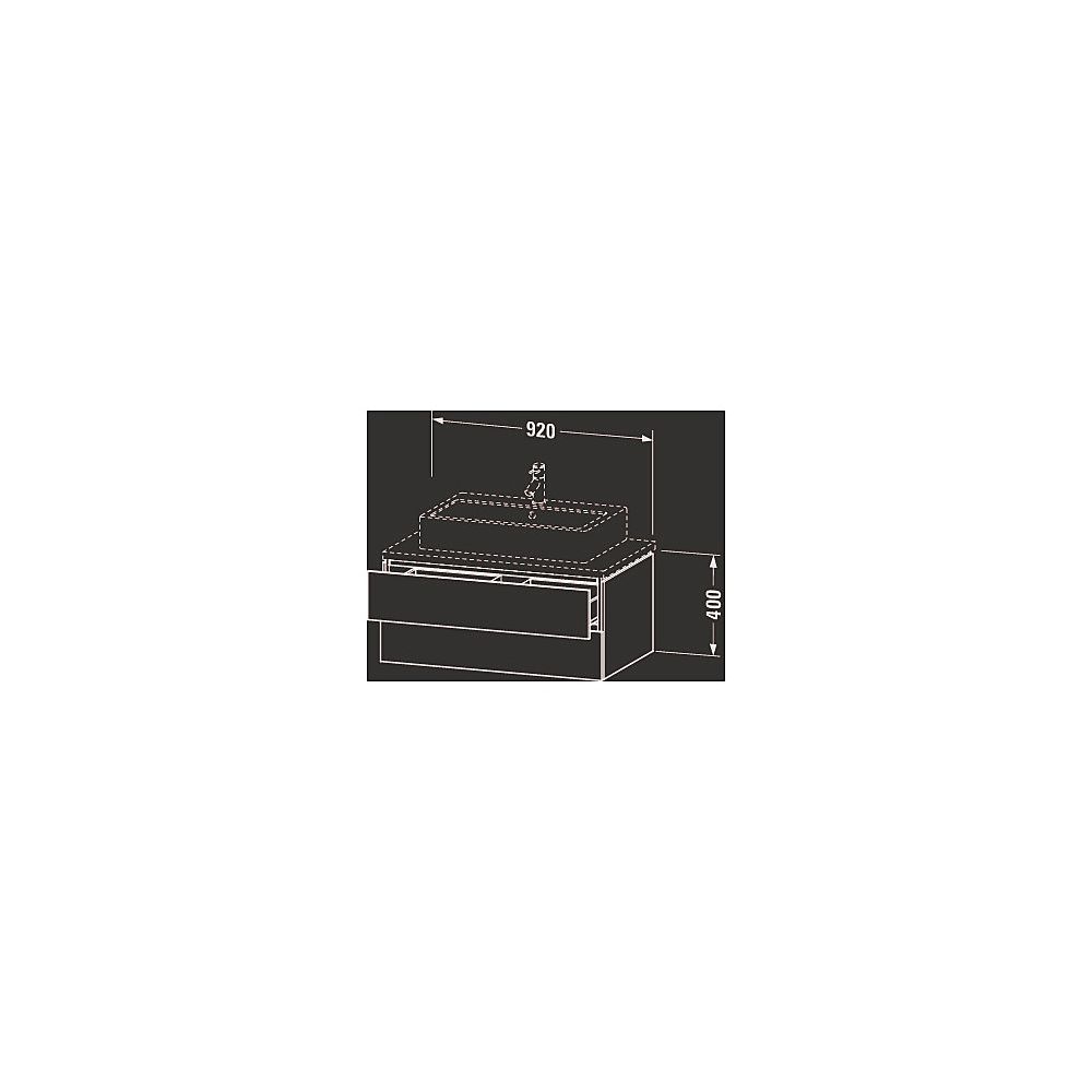 Duravit L-Cube Konsolenwaschtischunterbau wandh. 547x920x400mm ohne KSP Natur Eich... DURAVIT-LC581803030 4063382089694 (Abb. 2)