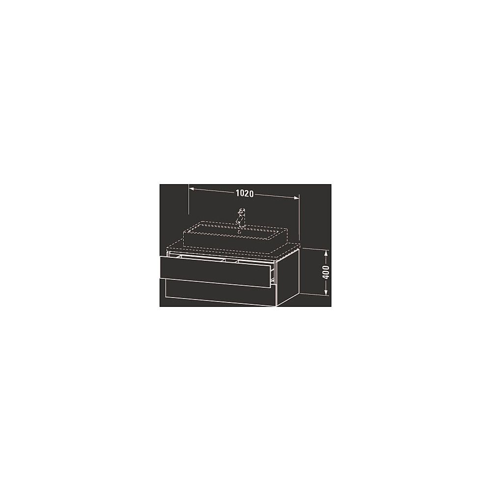 Duravit L-Cube Konsolenwaschtischunterbau wandh. 547x1020x400mm ohne KSP Weiß Hoch... DURAVIT-LC581902222 4053424372167 (Abb. 2)