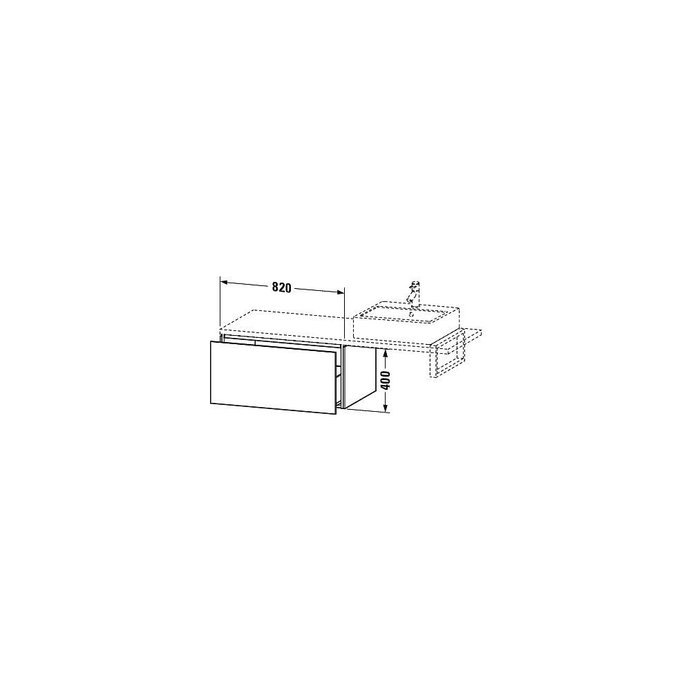 Duravit L-Cube Unterschrank für Konsole Dekor, 547x820x400mm, Natur Eiche Matt, 1 ... DURAVIT-LC583403030 4063382089854 (Abb. 2)
