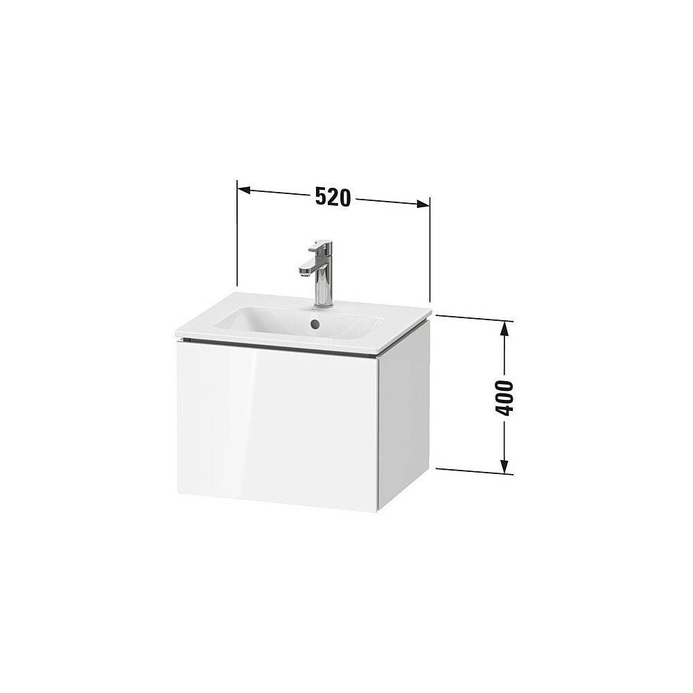 Duravit L-Cube Waschtischunterbau wandh. 421x520x400mm Compact Natur Eiche Matt, G... DURAVIT-LC611803030 4063382032867 (Abb. 3)