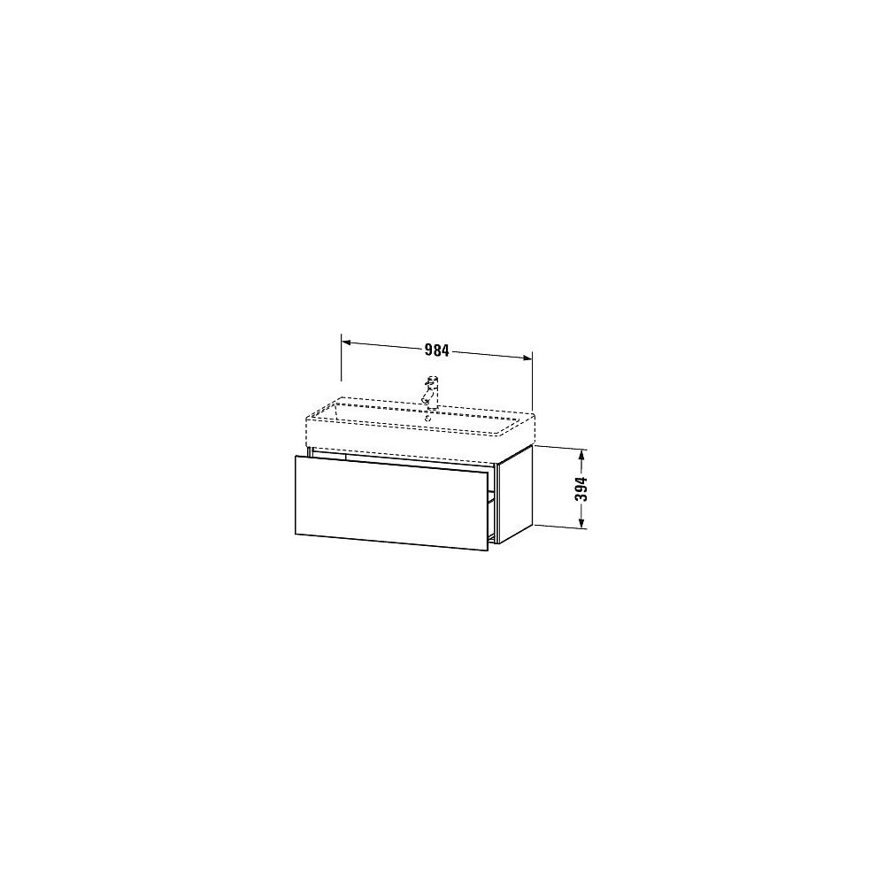 Duravit L-Cube Waschtischunterbau wandh. 459x984x394mm Eiche Marmoriert Matt, Grif... DURAVIT-LC617805555 4067116353136 (Abb. 2)