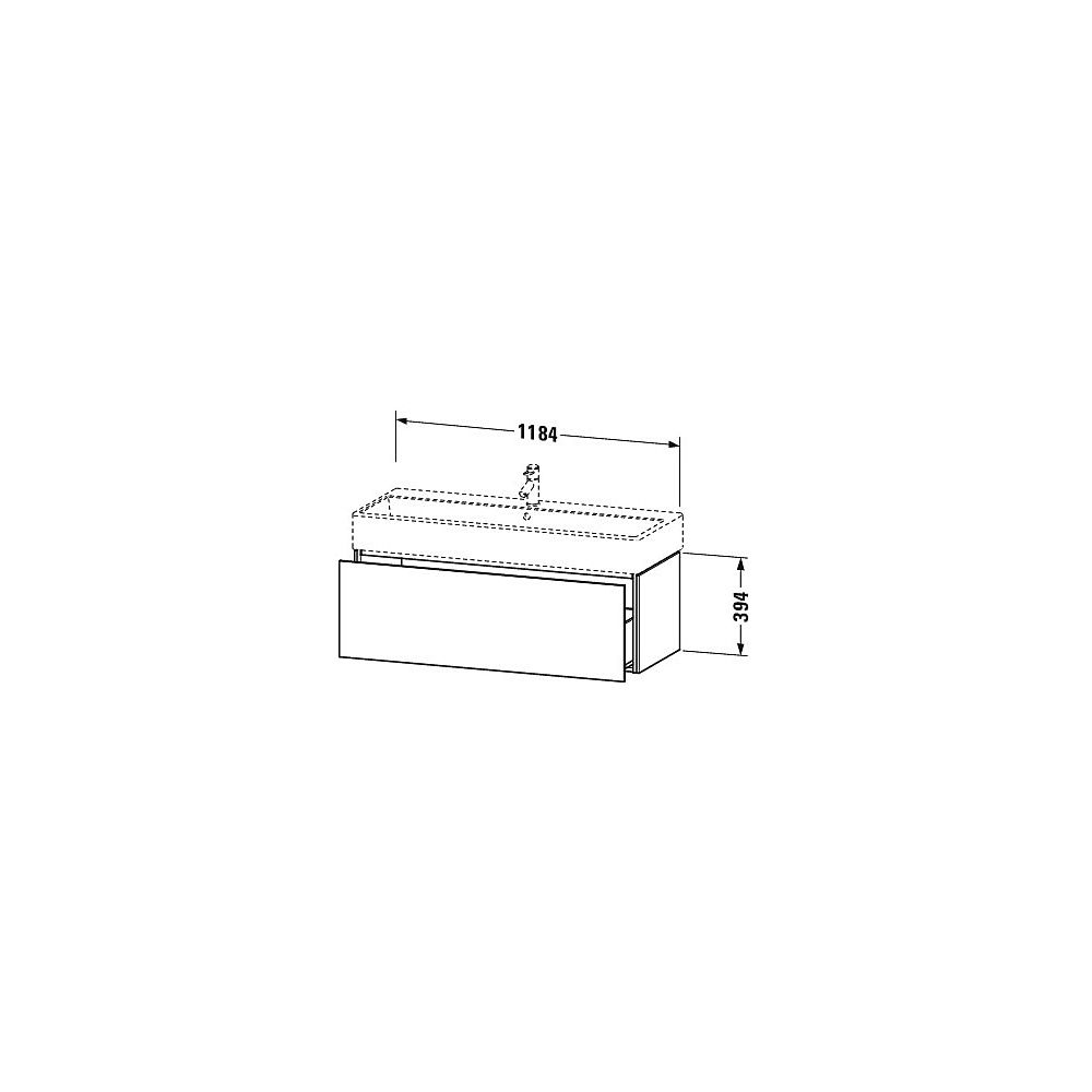 Duravit L-Cube Waschtischunterbau wandh. 459x1184x394mm Eiche Marmoriert Matt, Gri... DURAVIT-LC617905555 4067116353112 (Abb. 2)