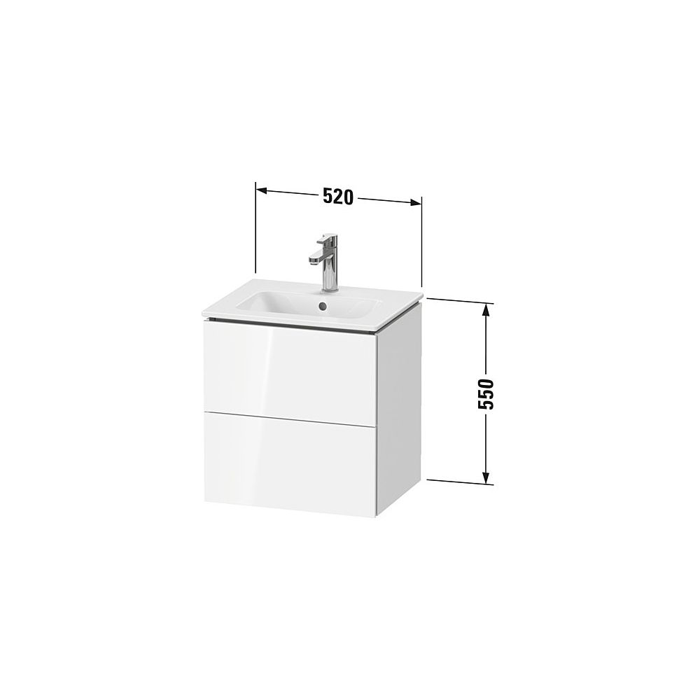 Duravit L-Cube Waschtischunterbau wandh. 421x520x550mm Compact, Betongrau Matt, Gr... DURAVIT-LC621800707 4063382033062 (Abb. 3)