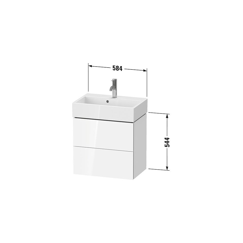Duravit L-Cube Waschtischunterbau wandh. 391x584x544mm Compact, Taupe SM, Grifflos... DURAVIT-LC621908383 4067116010329 (Abb. 3)