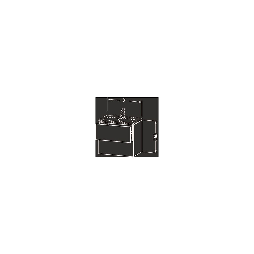 Duravit L-Cube Waschtischunterbau wandh. 391x620x550mm Compact, Eiche Mattschwarz,... DURAVIT-LC625601616 4063382093097 (Abb. 2)