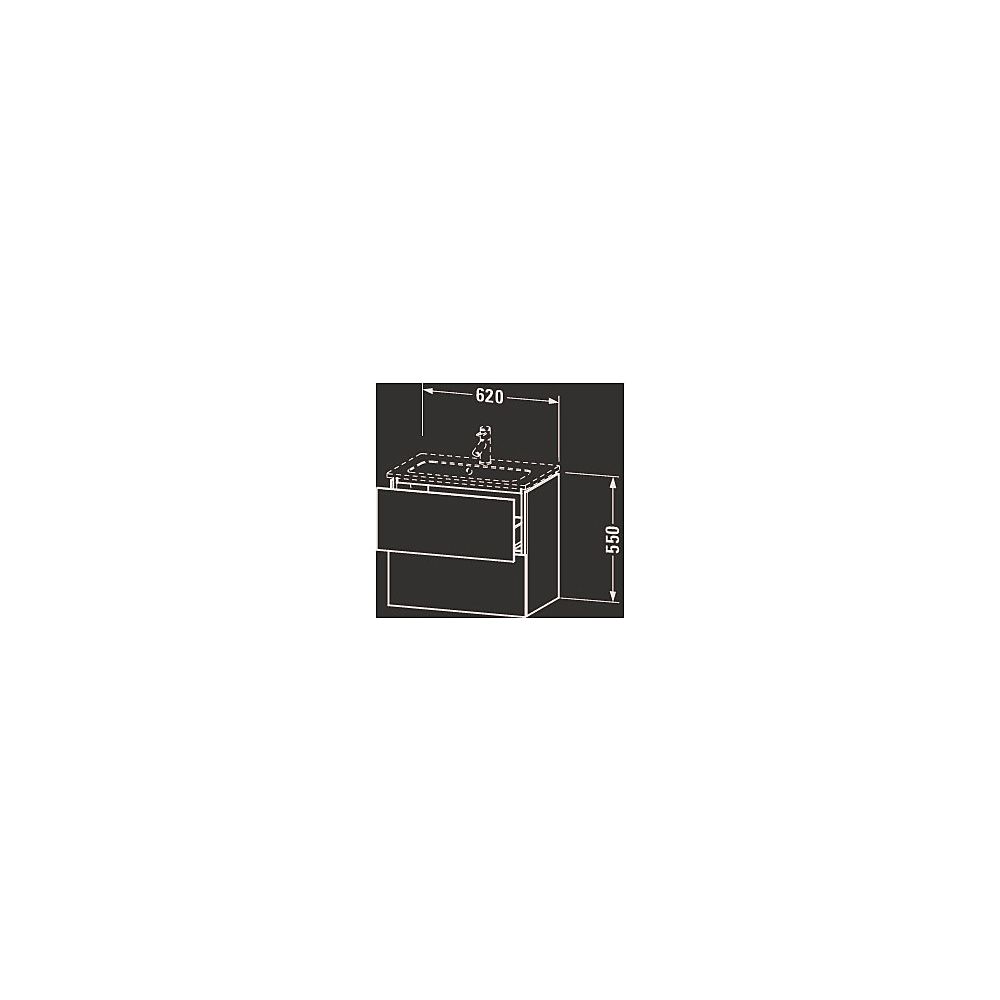 Duravit L-Cube Waschtischunterbau wandh. 391x620x550mm Compact, Eiche Mattschwarz,... DURAVIT-LC625601616 4063382093097 (Abb. 3)