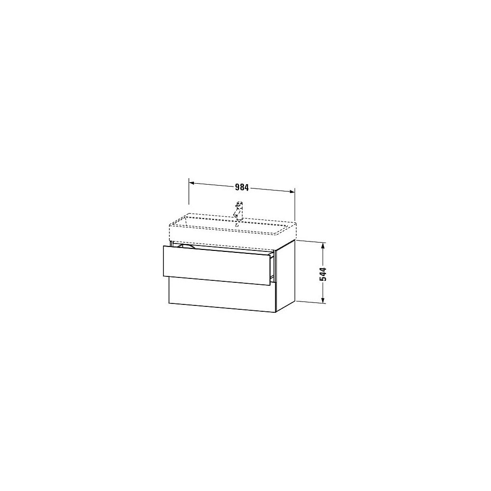 Duravit L-Cube Waschtischunterbau wandh. 459x984x544mm Eiche Marmoriert Matt, Grif... DURAVIT-LC627805555 4067116352252 (Abb. 2)