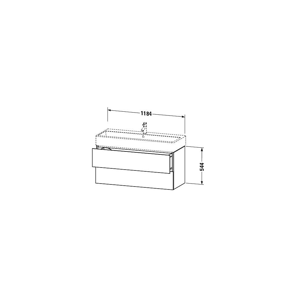 Duravit L-Cube Waschtischunterbau wandh. 459x1184x544mm Eiche Marmoriert Matt, Gri... DURAVIT-LC627905555 4067116352238 (Abb. 2)